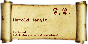Herold Margit névjegykártya